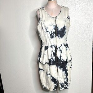 Stylish Tie-Dye Sleeveless Dress